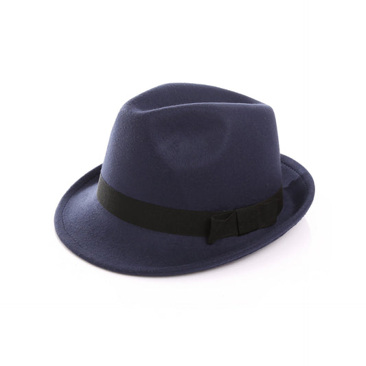 Damen Fedora-Hut aus hochwertigem Wollmix mit stilvollem Band WW