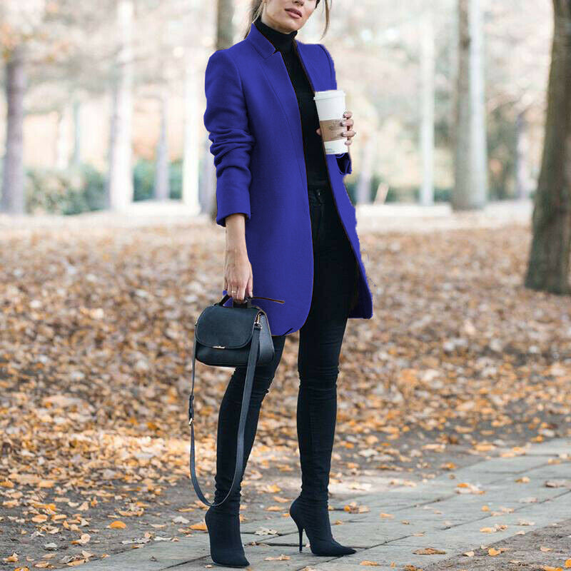 WW | Coat - Tailored - Wool Blend - Knee-length - Minimalist Design