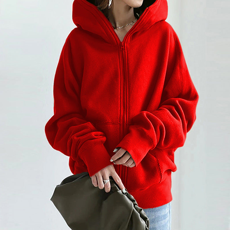 WW | Stylish, loose-fitting jacket with a zipper