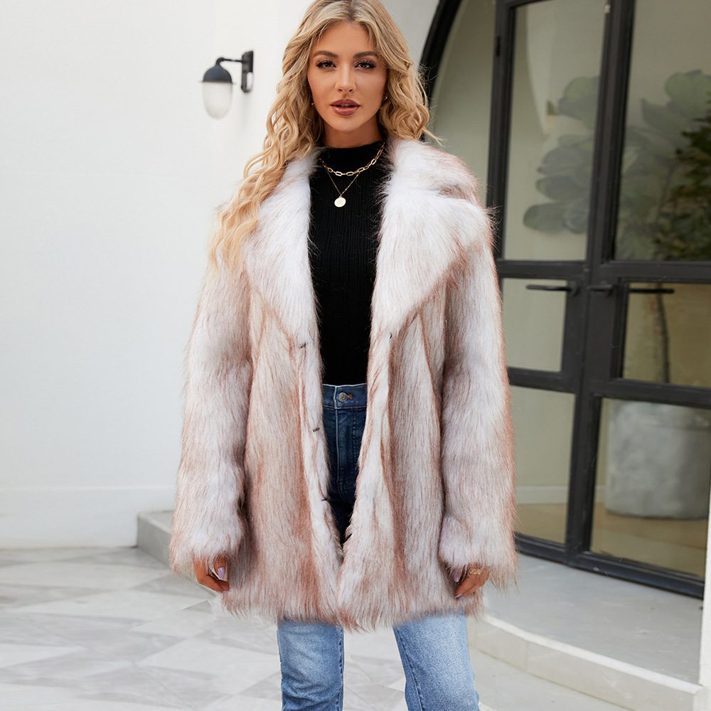 WW | Kunstfellmantel - Luxuriöse Winterwärme - Weicher Polyester-Mix - Schicke Winteroberbekleidung