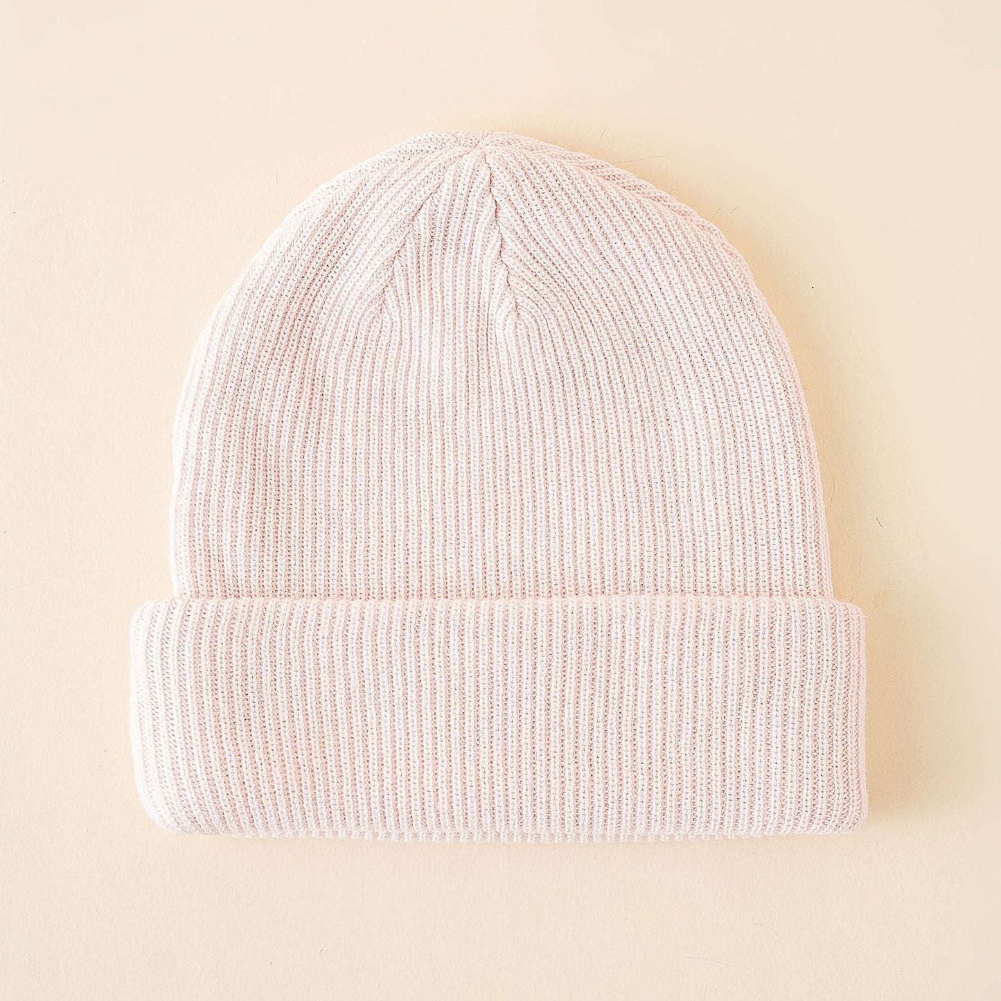 Damen Beanie-Mütze aus hochwertiger, weicher Baumwolle mit breitem Umschlag WW