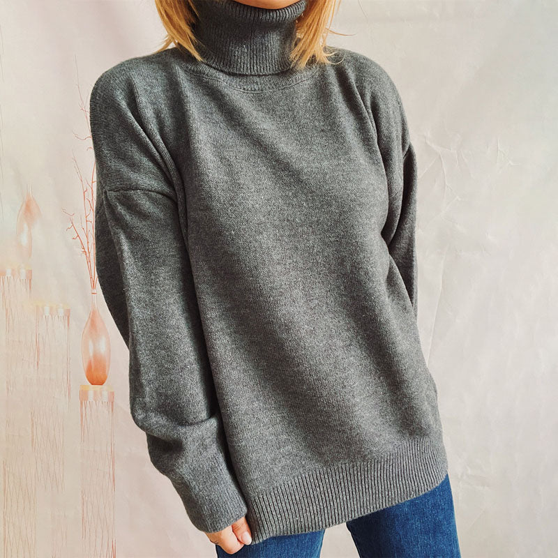 WW | Weicher Pullover Aus Einfarbigem Strick