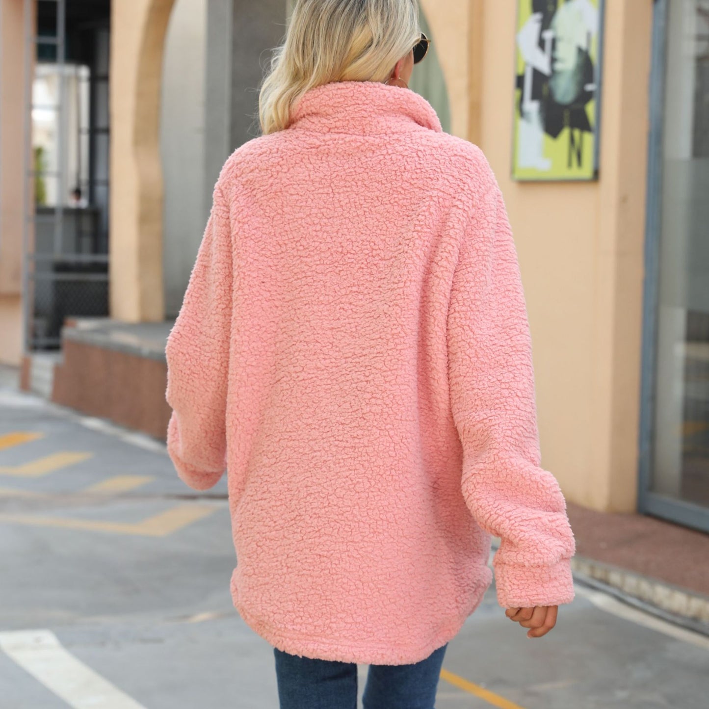 WW | Sherpa Fleece Jacke - Ultra-weiche Wärme - Knopfverschluss-Design - Lässige Winteroberbekleidung