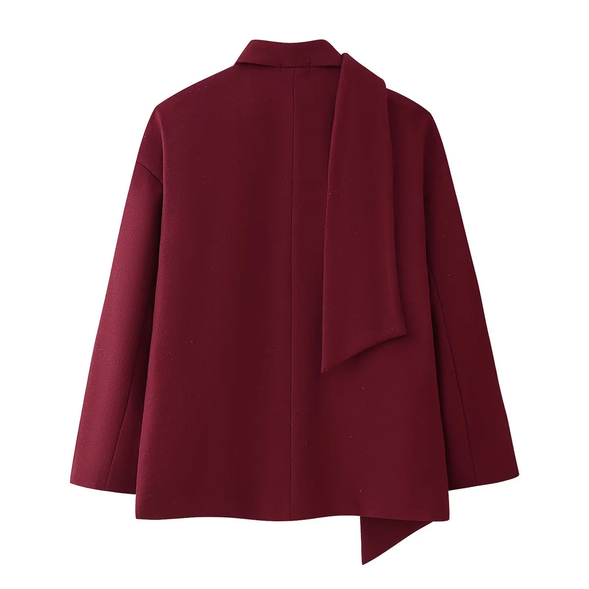 WW | Damen Eleganter Blazer Mantel mit Abnehmbarem Schal