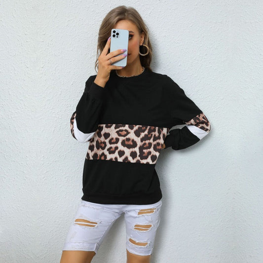 Damen Sweatshirt mit modernem Tiermuster und lässigem Schnitt WW