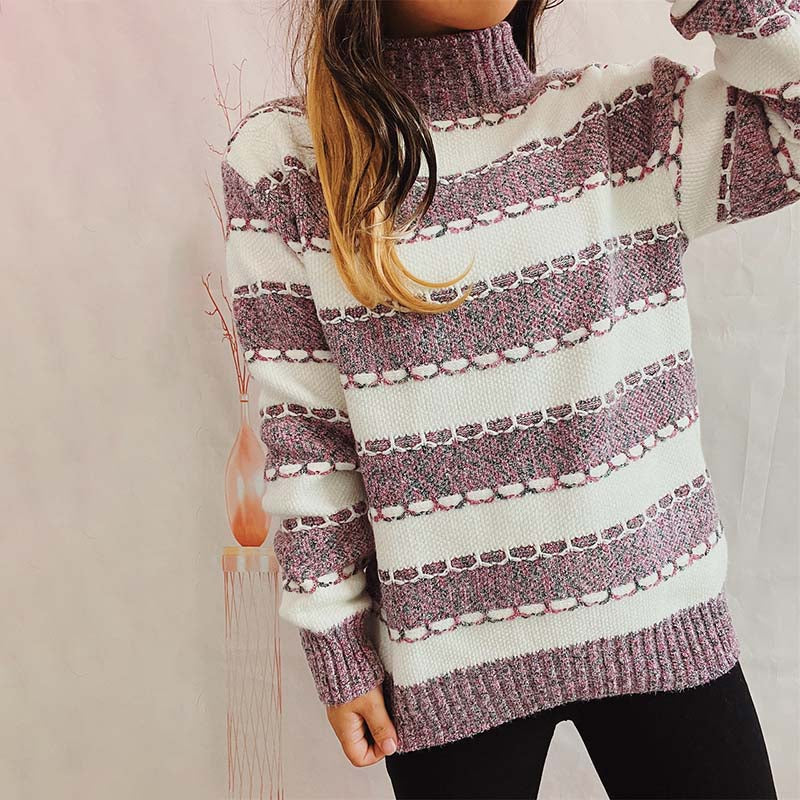 WW | Striped Knitted Sweater with Timeless Design