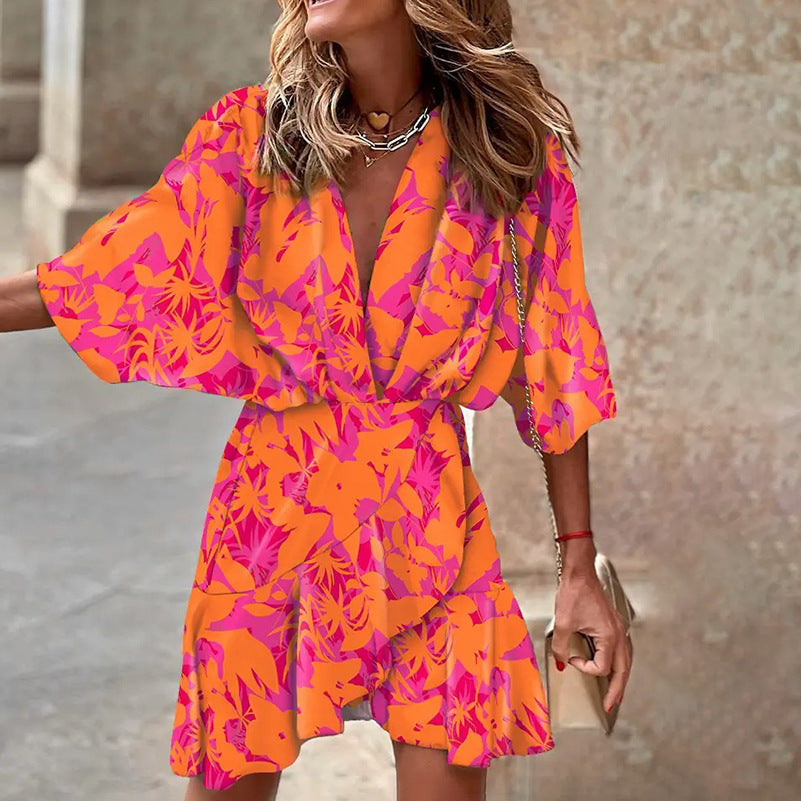 WW | Elegantes Kleid mit Fledermausärmeln