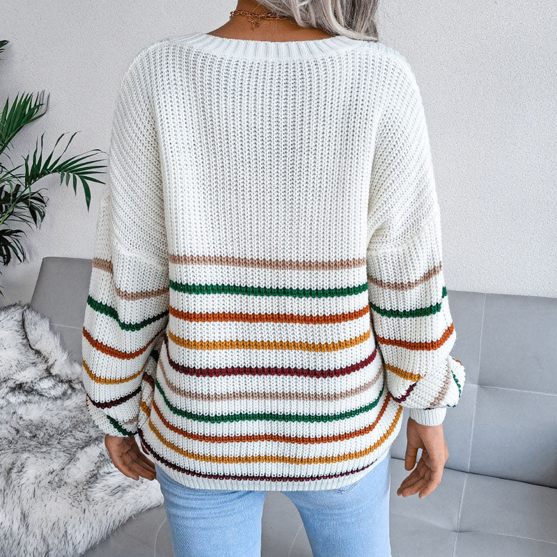 WW | Gestreifter Strickpullover mit Modernem Charme