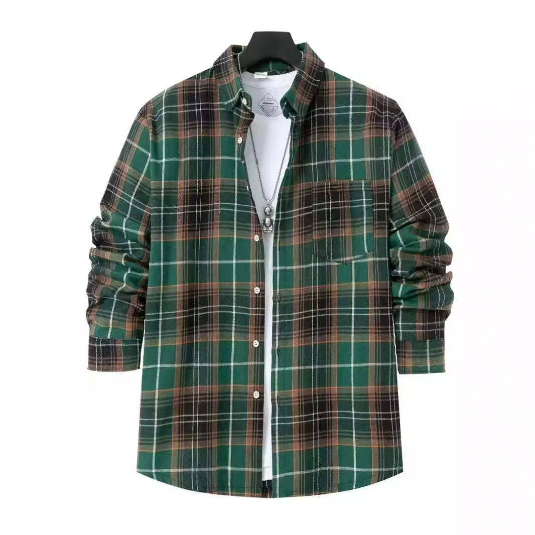 WW | Plaid Plus Size Cut Long Sleeve with Chest Pocket