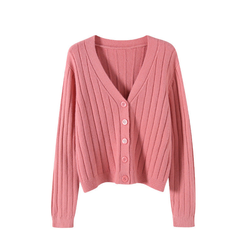 WW | Schnürgestrickter Pullover mit V-Ausschnitt für Damen