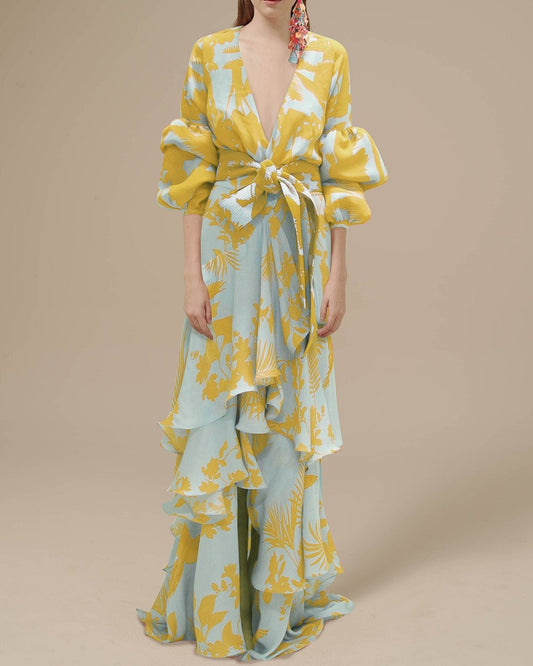 WW | Bedrucktes Chiffon Festtagskleid