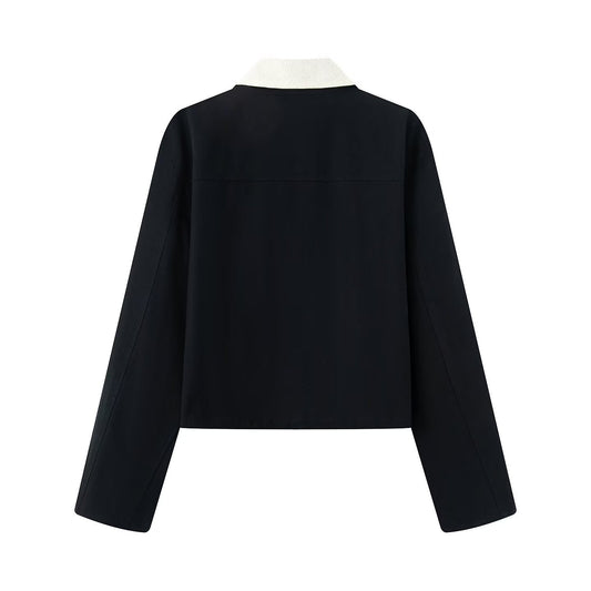 WW | Damen Freizeitjacke mit Kontrastkragen & Taschen