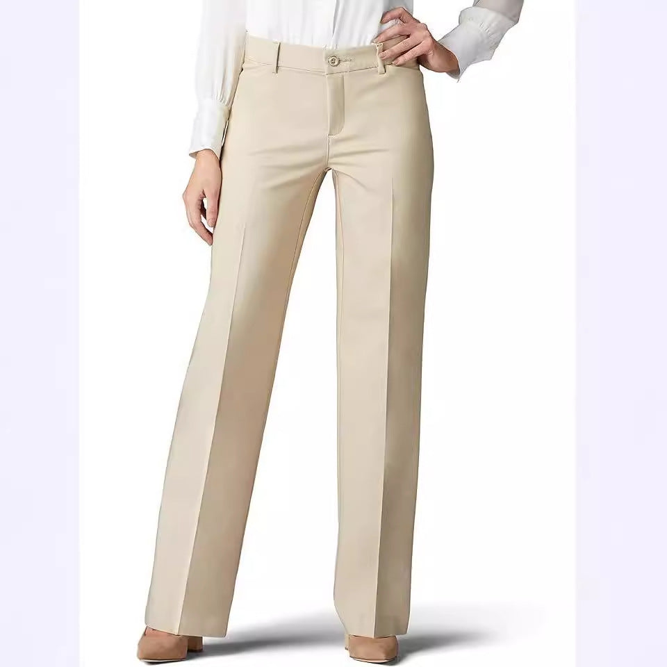 Damen elegante und bequeme lange Hose im klassischen Schnitt WW