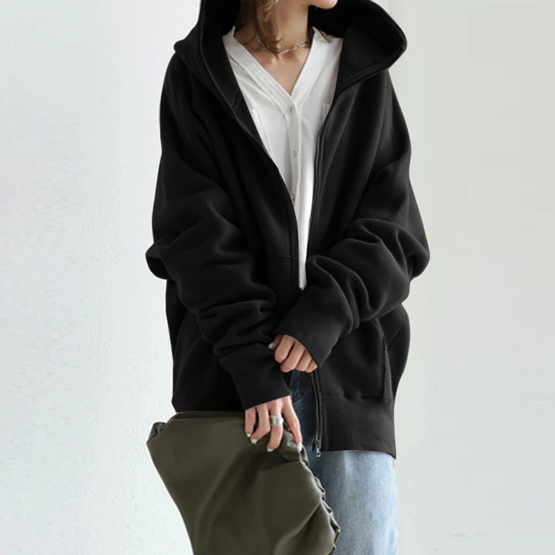 WW | Stylish, loose-fitting jacket with a zipper