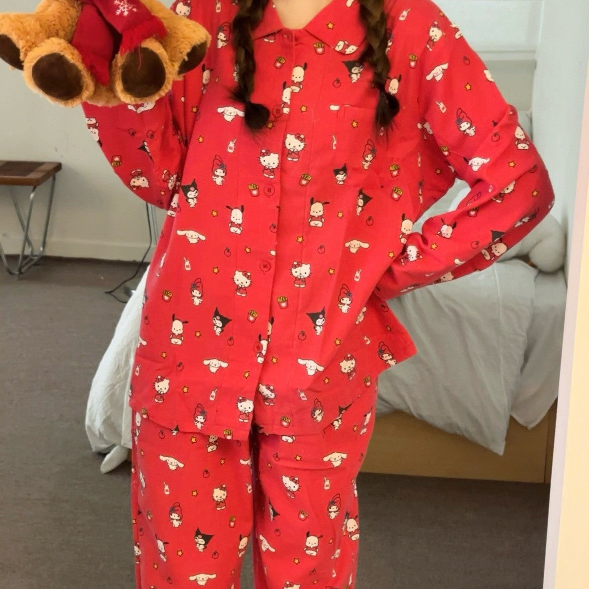 WW | Elegant Red Christmas Pajamas - Women