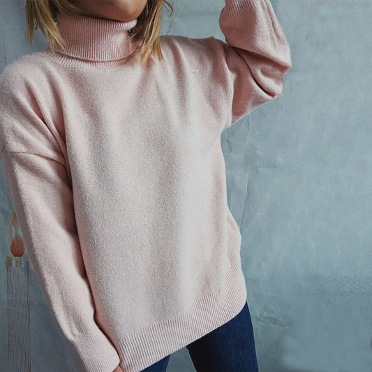 WW | Weicher Pullover Aus Einfarbigem Strick