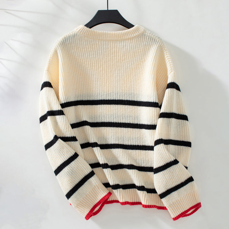 WW | Gestreifter Strickpullover mit Klassischem Design