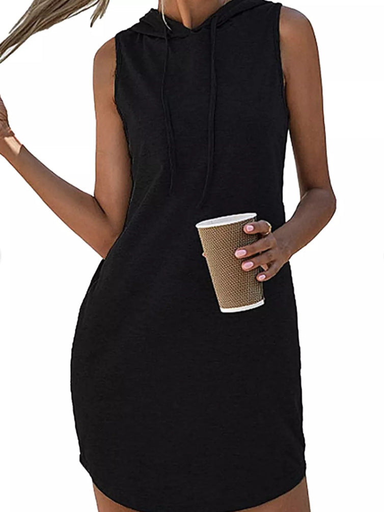 Damen Kapuzenkleid aus atmungsaktivem Jersey-Material WW