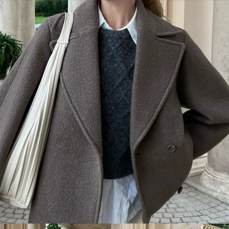 WW | Damen Oversized Wolljacke Gemütlicher Stil