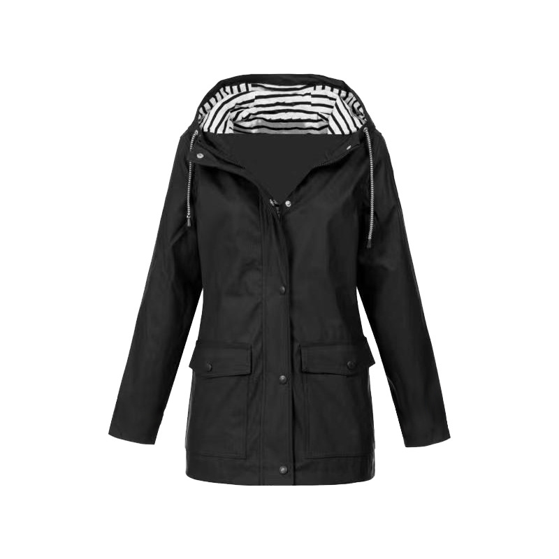 WW | Button Closure Striped Hoodie