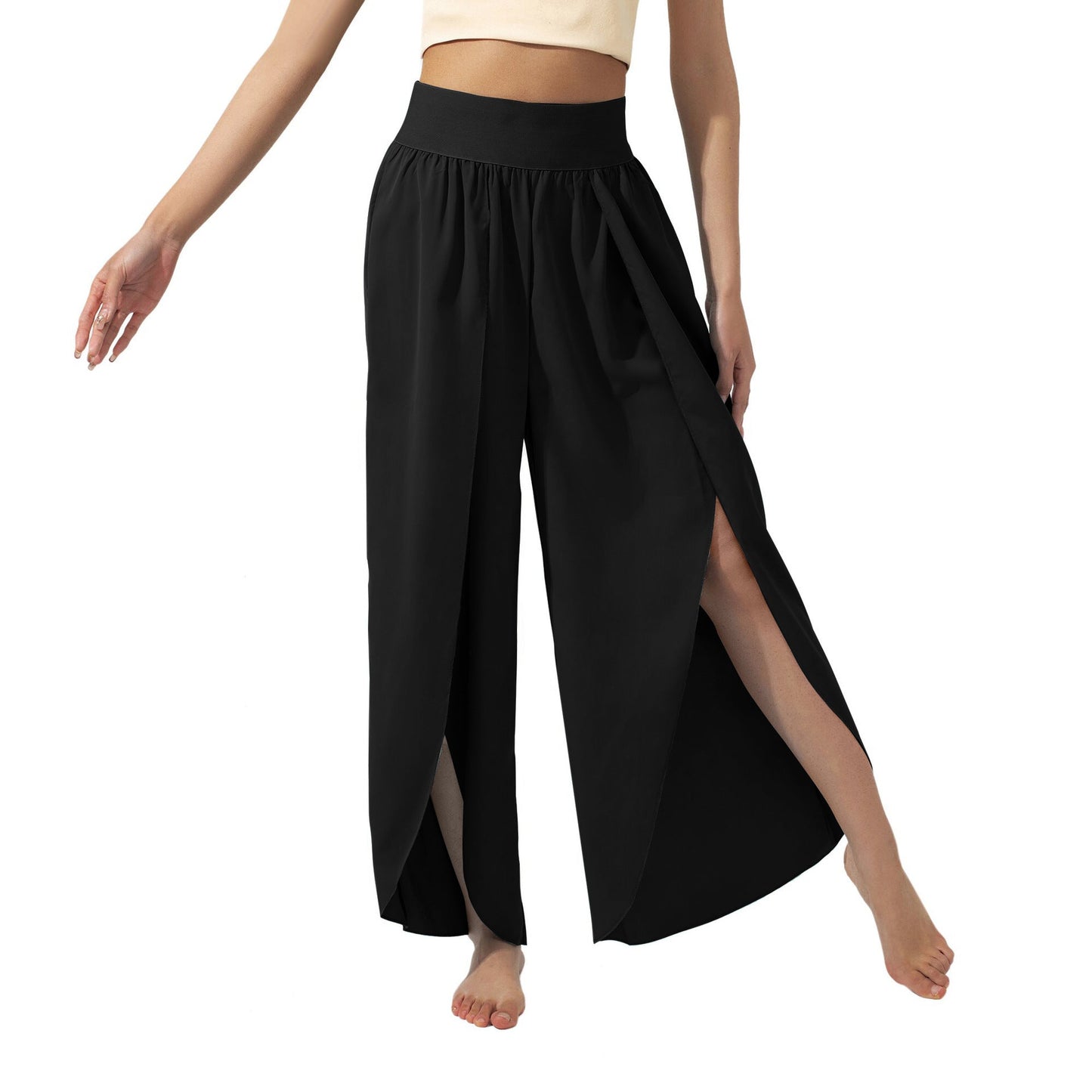 Damen luftige Culotte mit Seitenschlitzen WW
