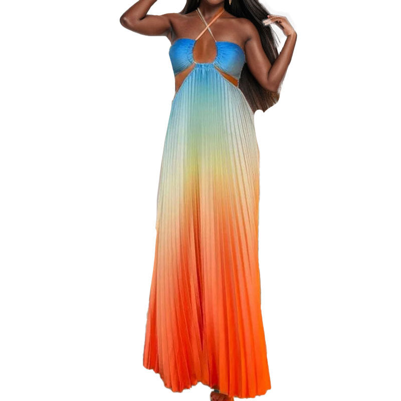 Damen Maxikleid mit raffinierten Cut-Out-Details und Farbverlauf WW