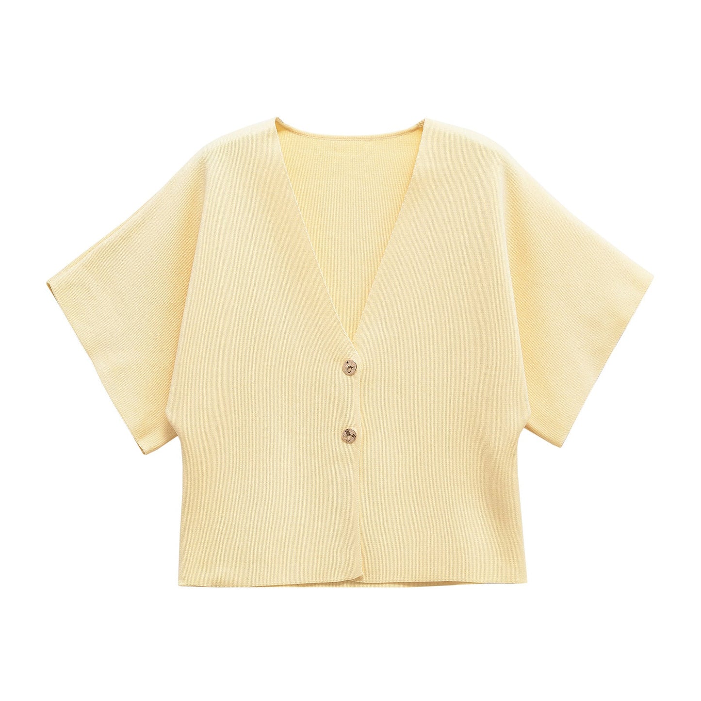 Women's Lightweight Cardigan with Elegant V-Neck and Luxurious Button Details WW
