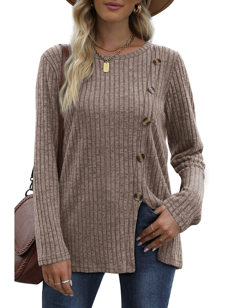 WW | Eleganter und lässiger Winteroberteil mit Knopfleiste für Frauen