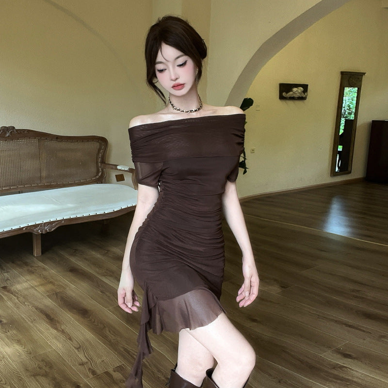 WW | Mesh Off-Shoulder Bodycon Kleid