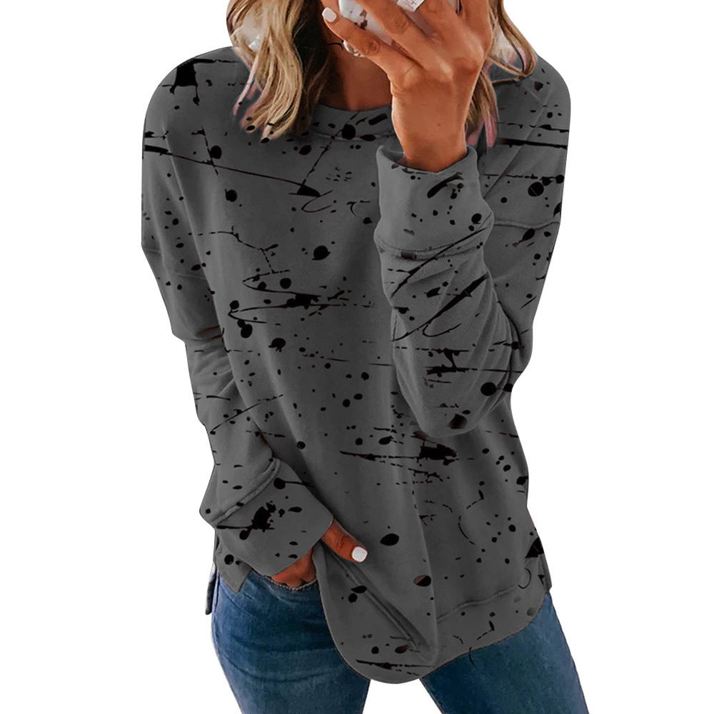 Damen Kreatives Sweatshirt mit Farbklecks-Design WW