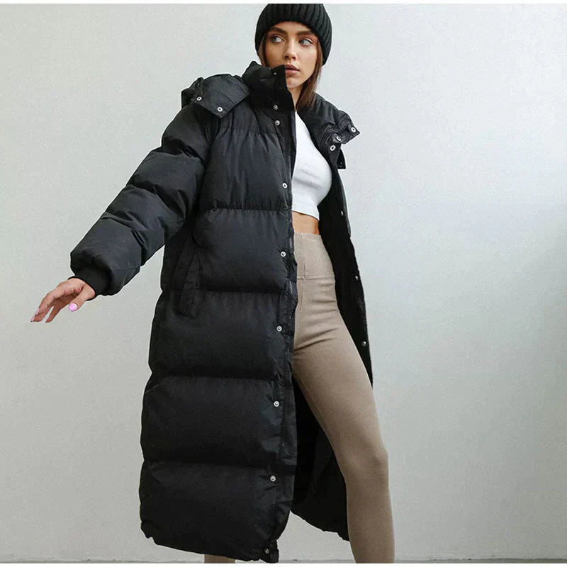 WW | Warm &amp; gefütterte lange Daunenjacke