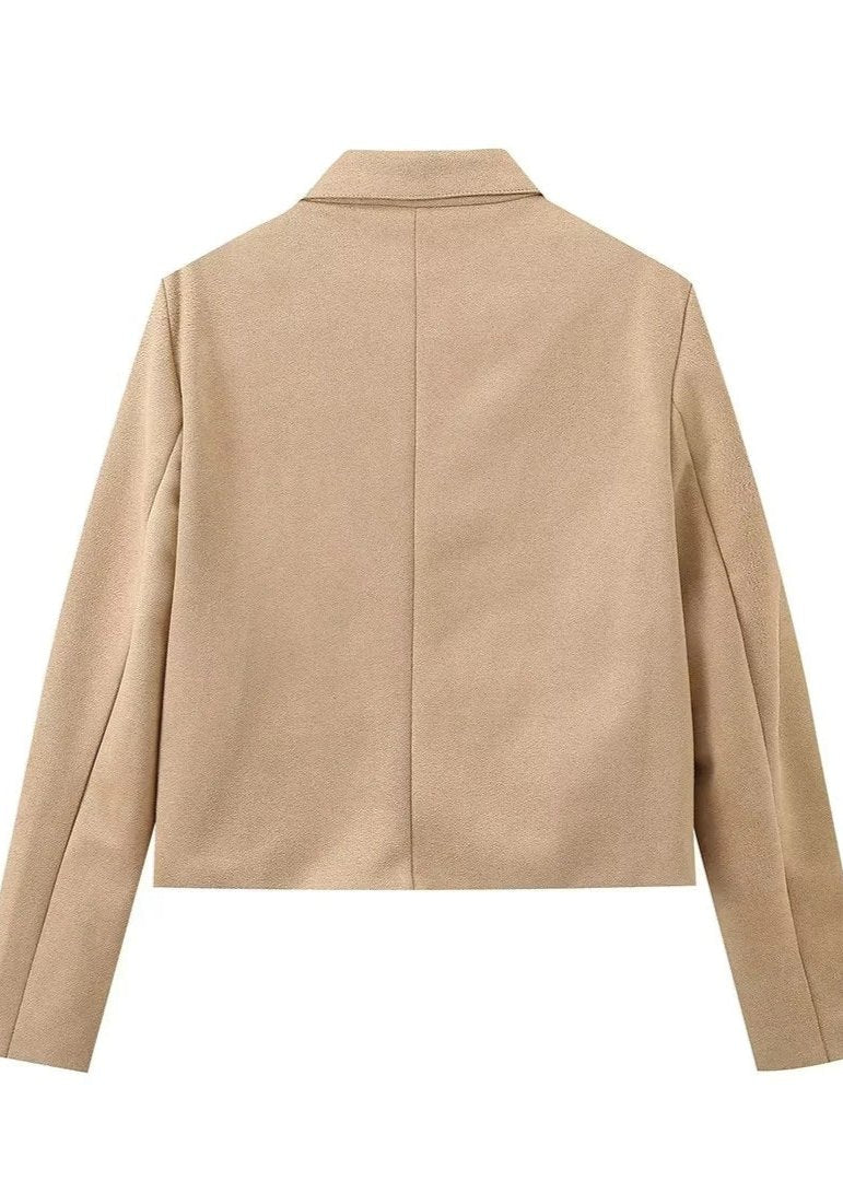WW | Camel Boxy Wolljacke