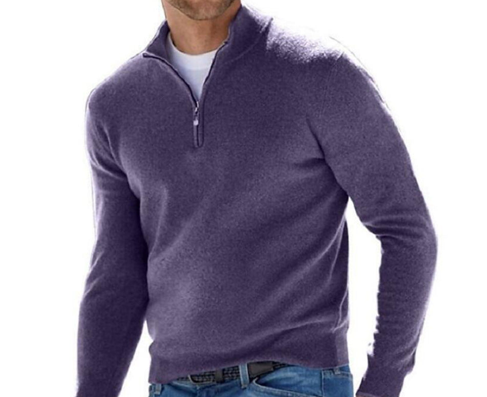 WW | Feinstrick Wollmischung Slim Fit Reißverschluss Im Kragen