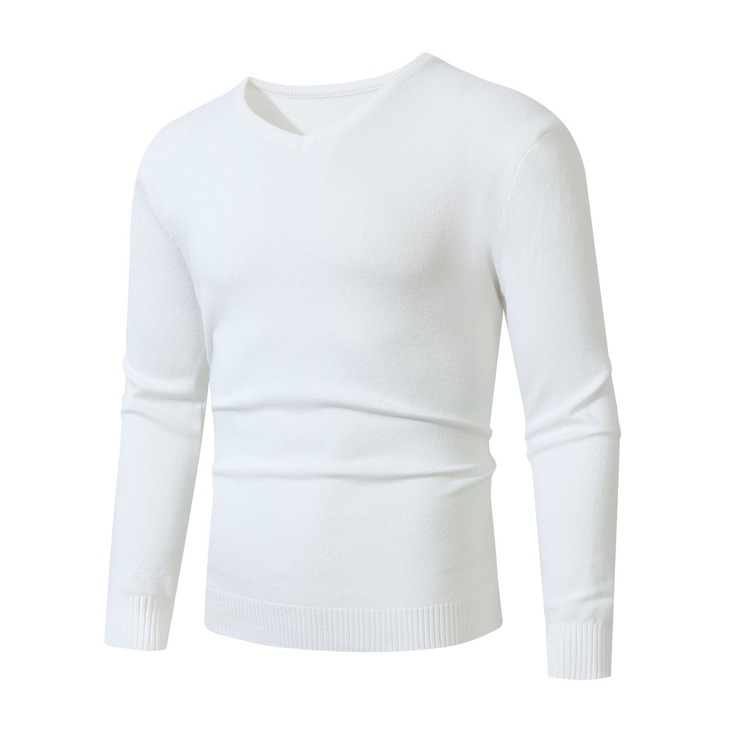 Men's elegant V-neck sweater made of high-quality cotton WW