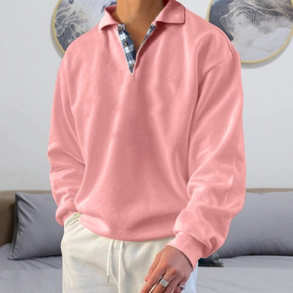 WW | Relaxed fit V-neck with lapels Soft knit Ribbed cuffs