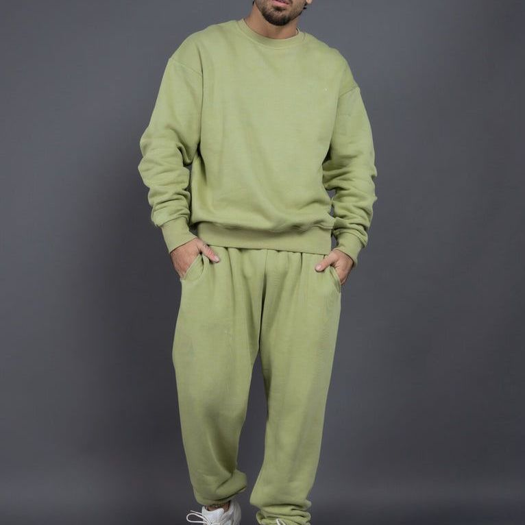WW | Tracksuit Cotton Relaxed Fit Ribbed Edges Comfortable Loungewear