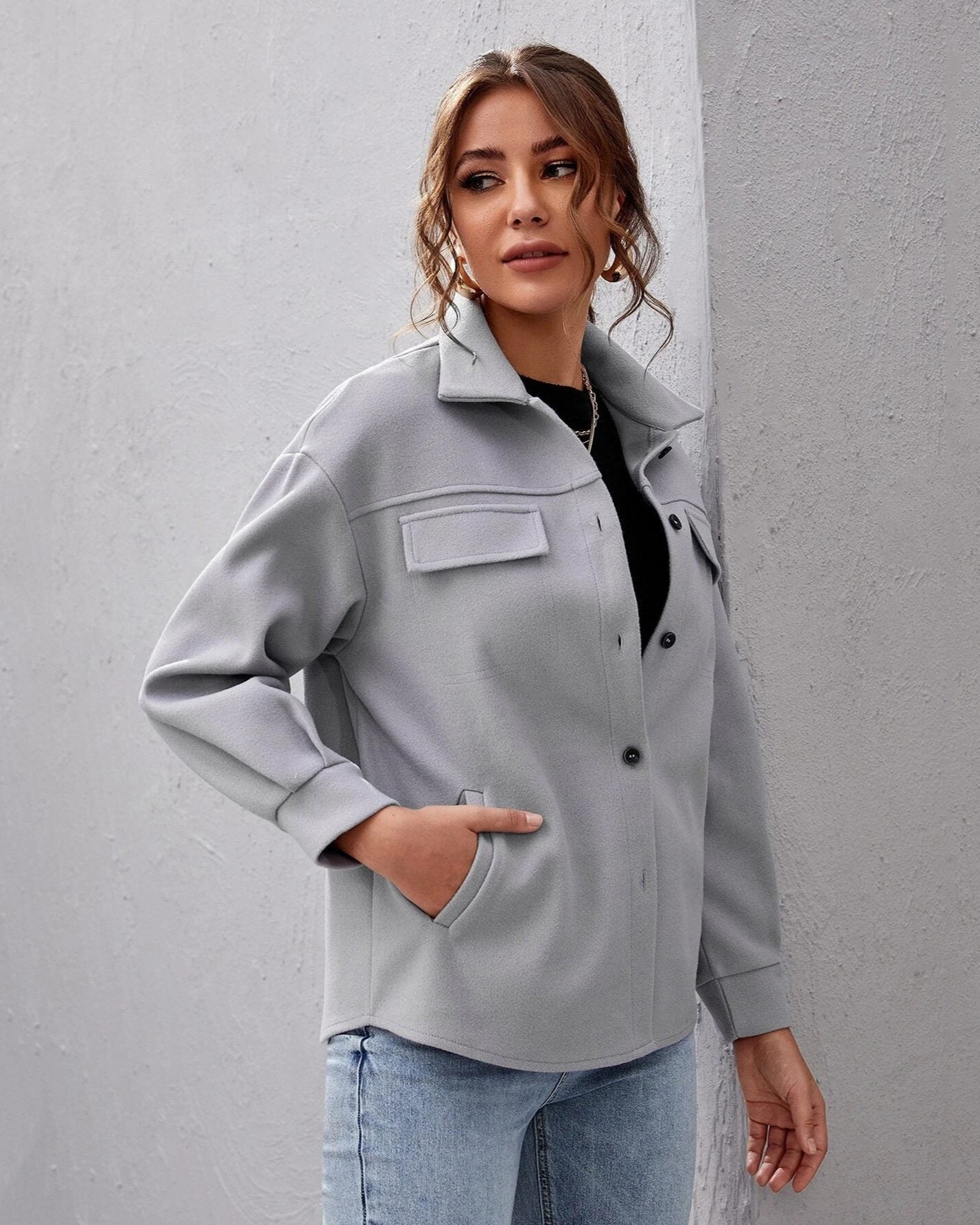 WW | Wollmischjacke - Leicht & Warm - Weicher Wollmischstoff - Alltäglicher Herbststil