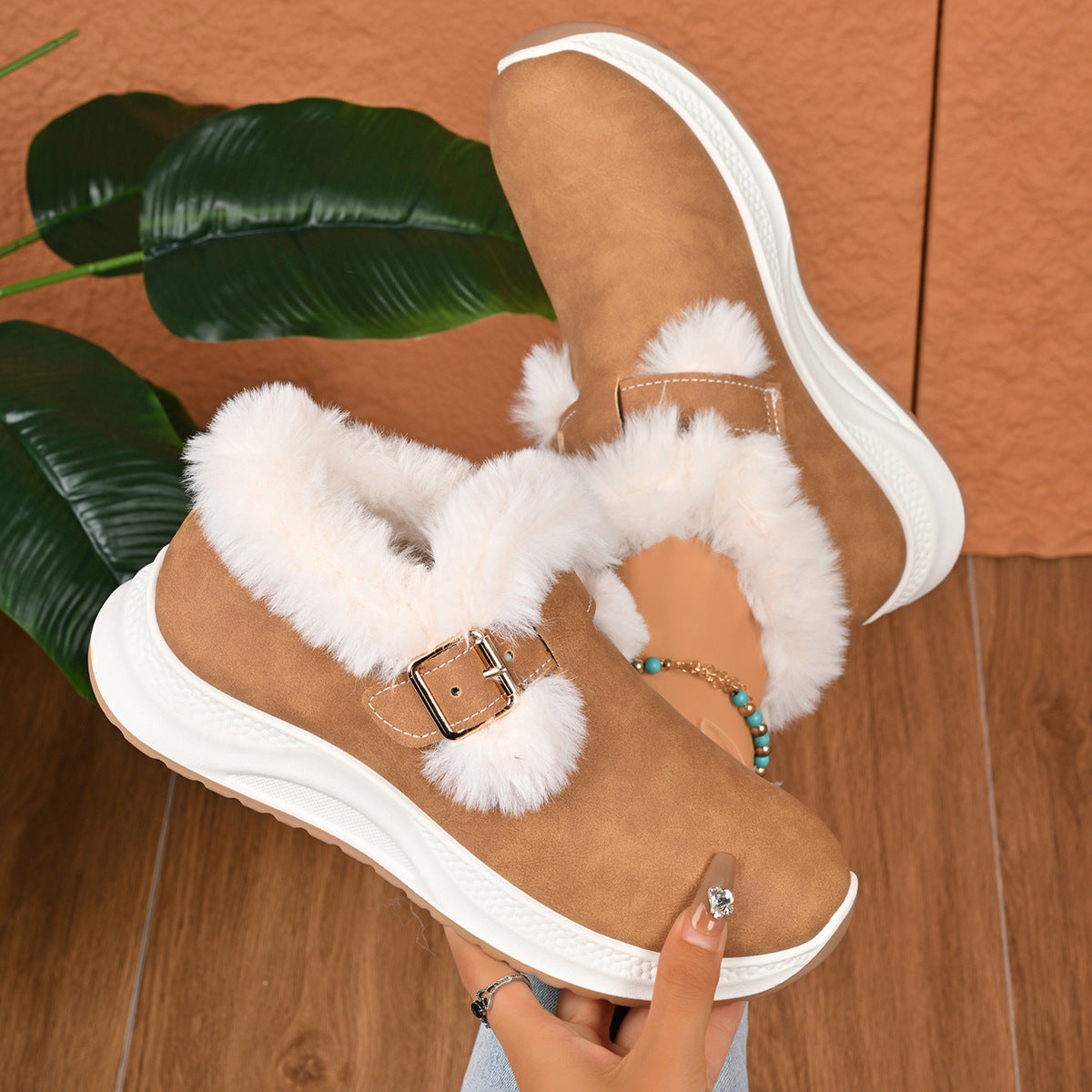 WW | Plüsch-Fell kurze Stiefel für Damen – Gemütlicher & stylischer Komfort