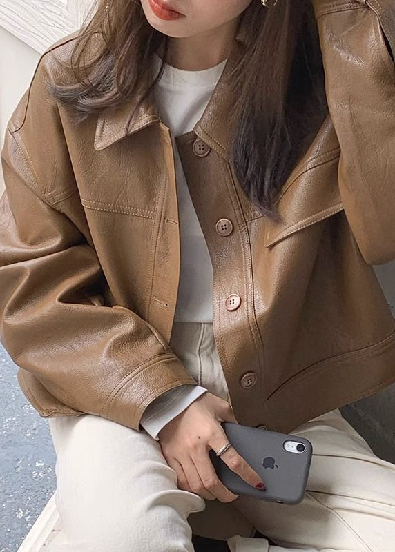 WW | Ridge – Kunstleder Cropped Jacke