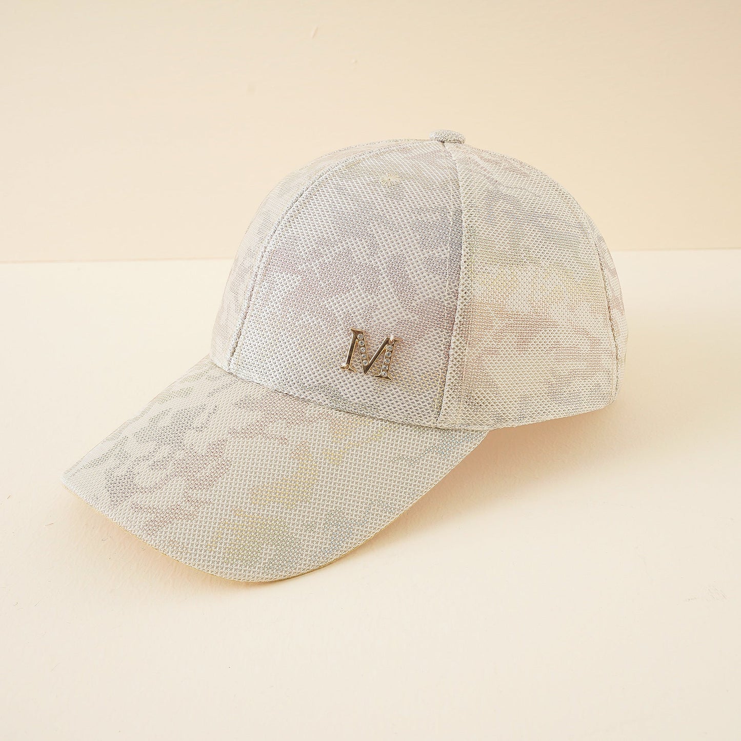 Damen modische Baseball-Cap mit stilvollem Mesh-Design und Glitzer-Applikation WW