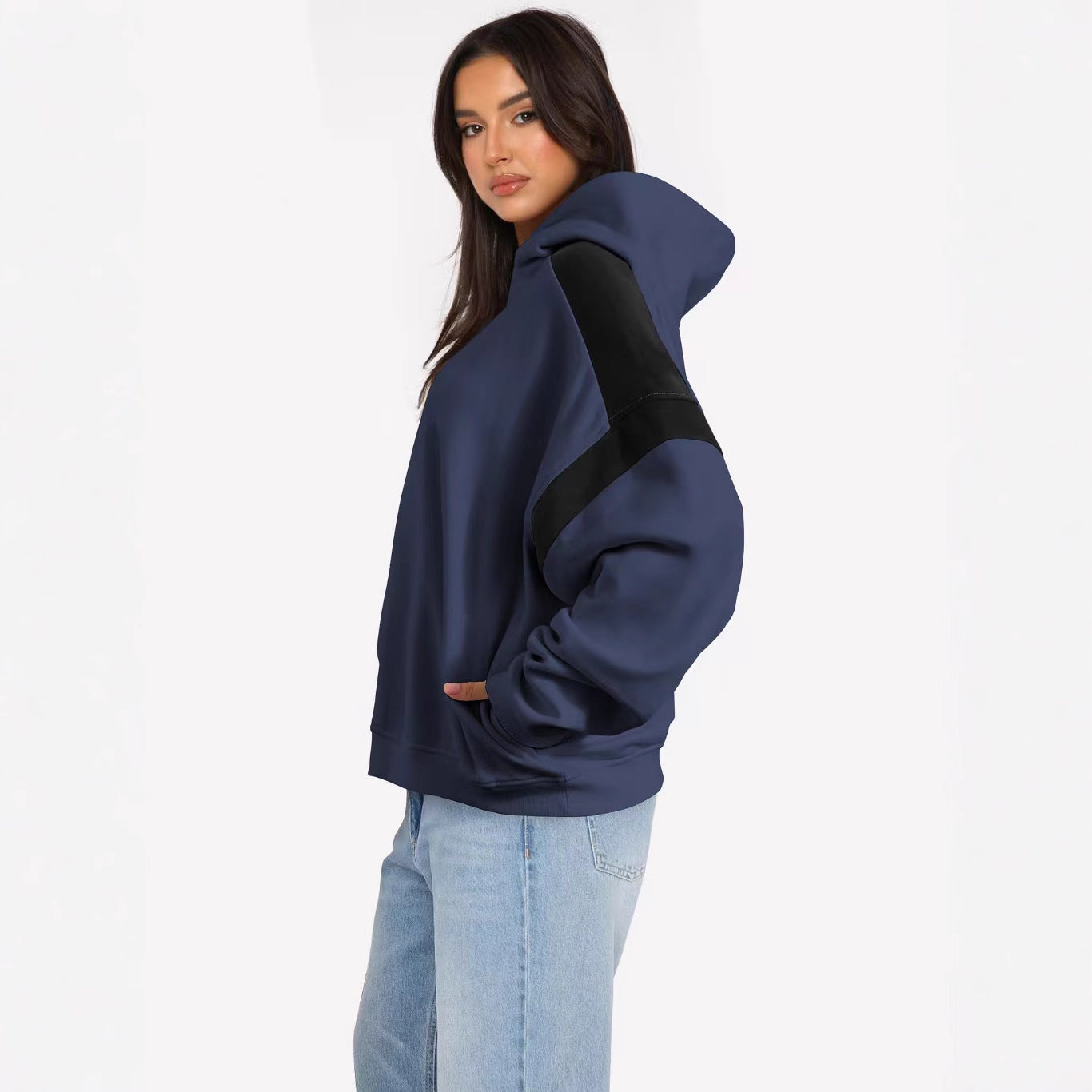 WW | Kapuzensweatshirt mit Kontrasttasche