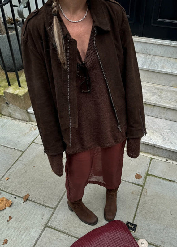 WW | Touch Cropped Wildlederjacke