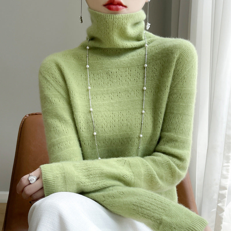 WW | Rollkragenpullover - Weicher Strickpullover - Langärmliges Design