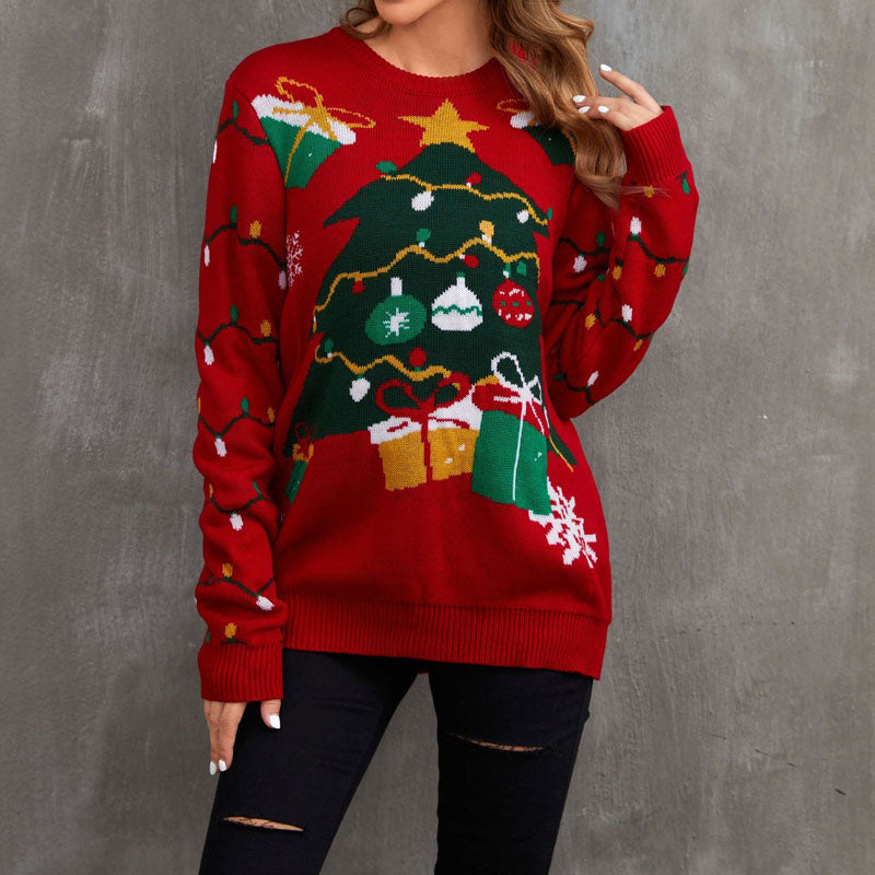 WW | Lustiger Weihnachtsstrickpullover für Damen