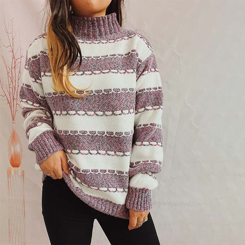 WW | Striped Knitted Sweater with Timeless Design