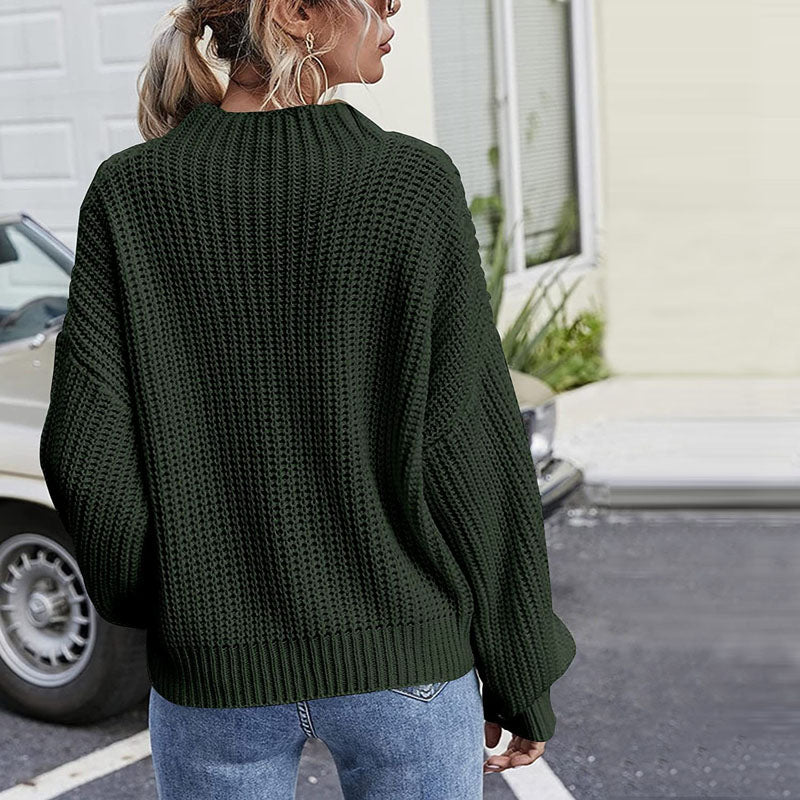 WW | Stylischer Pullover Aus Gedrehtem Strick für Damen