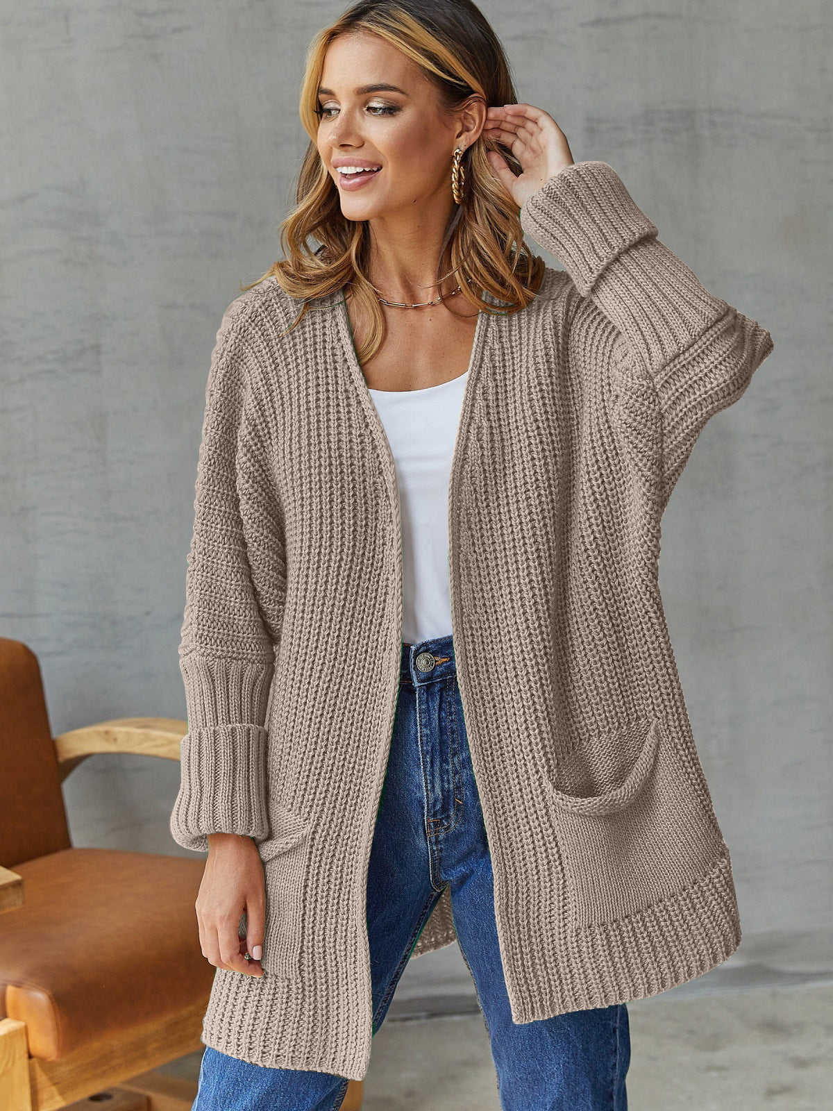 WW | Oversized Knit Cardigan For Comfortable Styles