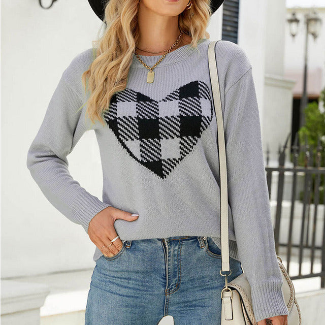 WW | Herz Strickpullover