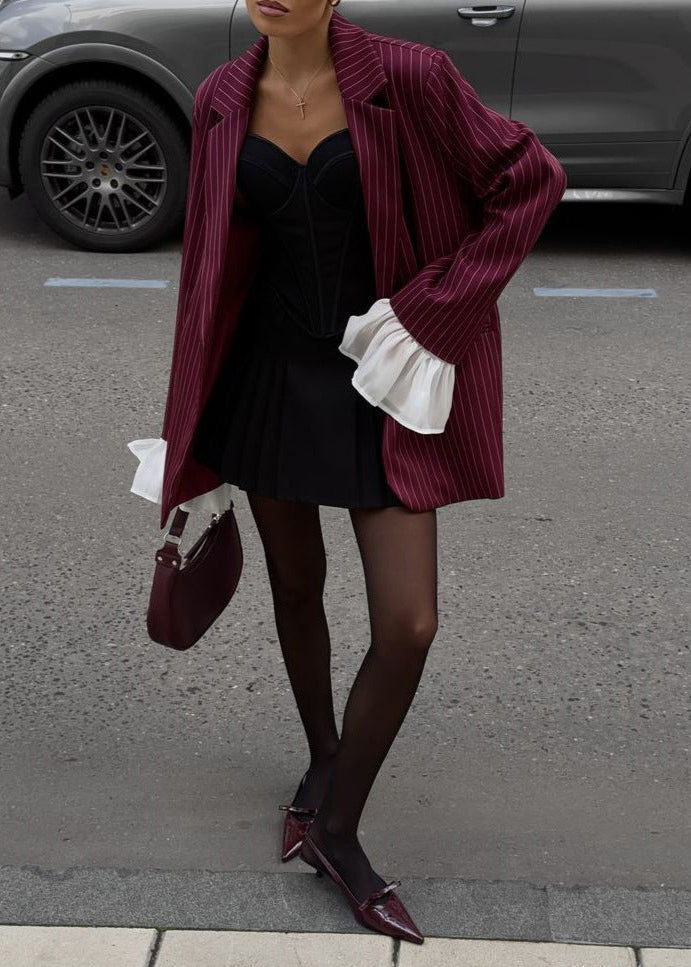 WW | Nadelstreifen Blazer mit Statement Ärmeln