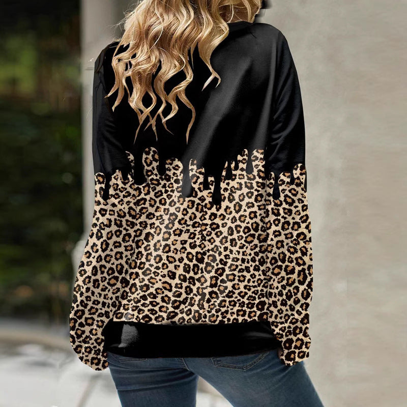 Damen Kapuzenpullover mit trendigem Animal-Print und lässigem Schnitt WW
